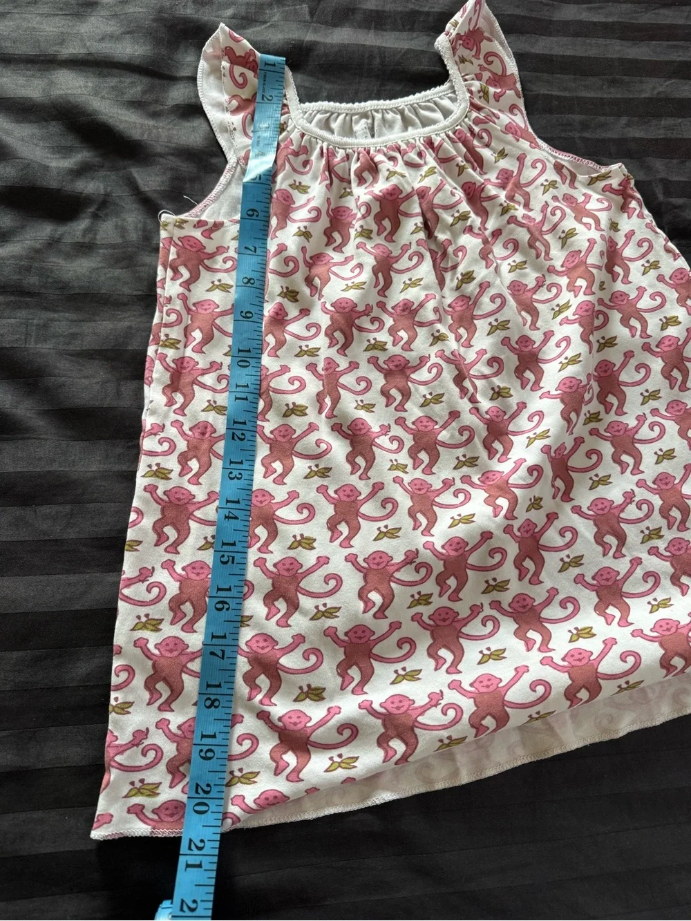 Roller Rabbit Pink Monkey Print Sleeveless Nightgown